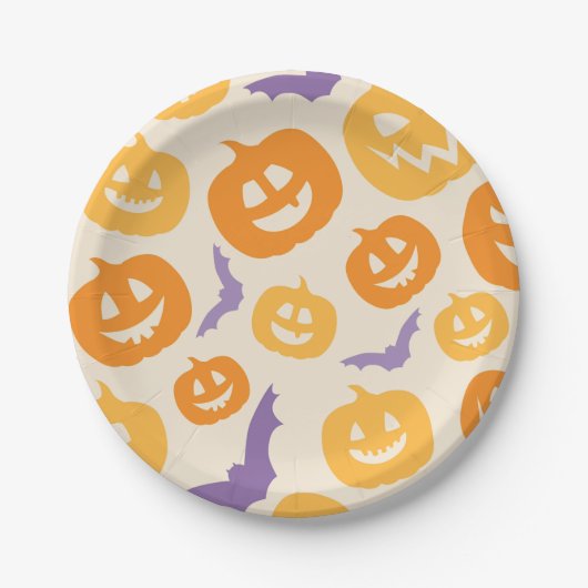 Halloween Pumpkin Paper Plate Pappteller (Vorderseite)