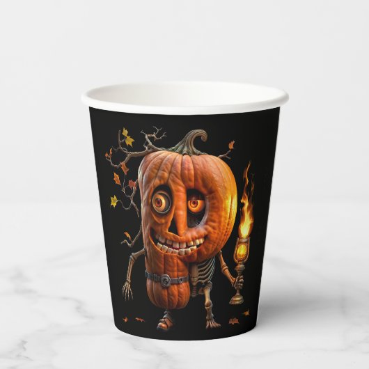 Halloween Pumpkin Pappbecher (Rückseite)