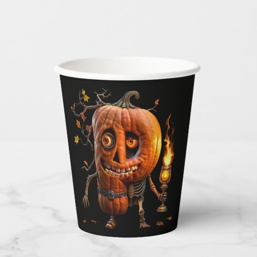 Halloween Pumpkin Pappbecher (Vorderseite)