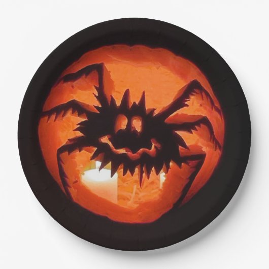 Halloween Pumpkin Pappteller (Vorderseite)