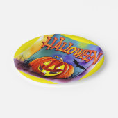 Halloween Pumpkin Pappteller (Schrägansicht)
