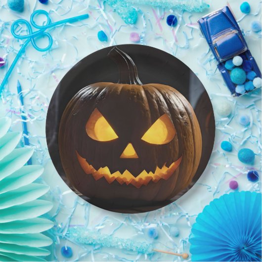 Halloween Pumpkin, Pappteller (Party)
