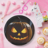 Halloween Pumpkin, Pappteller (Party)