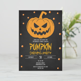 Halloween Pumpkin-Party Einladung
