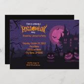 Halloween Pumpkin-Party Einladung (Vorne/Hinten)