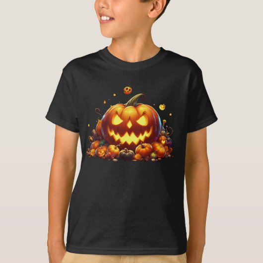 Halloween Pumpkin Party Gelbe Magie T-Shirt (Vorderseite)