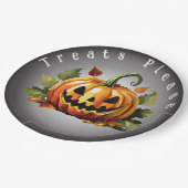 Halloween Pumpkin Patch anpassbar Pappteller (Schrägansicht)