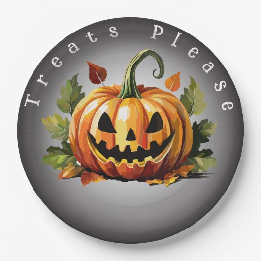 Halloween Pumpkin Patch anpassbar Pappteller (Vorderseite)