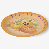 Halloween Pumpkin Patch anpassbar Pappteller (Schrägansicht)