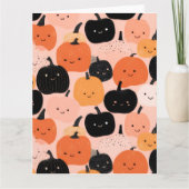 Halloween Pumpkin Patch Blank Notecard Karte (Vorderseite)