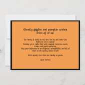 Halloween Pumpkin Patch Family Fun Karte (Rückseite)