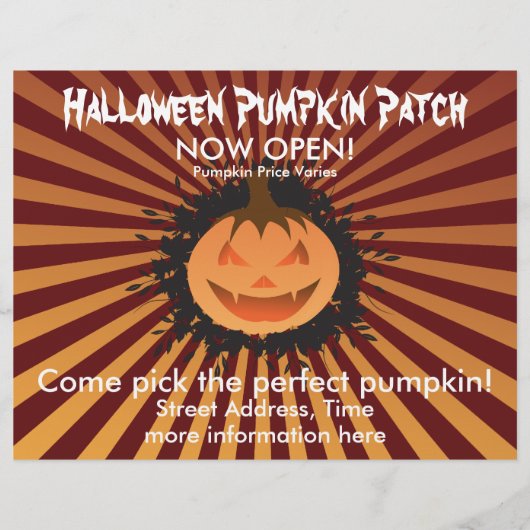 Halloween Pumpkin-Patch Flyer (Vorne)