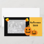 Halloween Pumpkin Patch Foto Card Feiertagskarte (Vorne/Hinten)