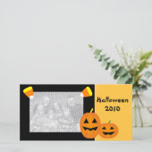 Halloween Pumpkin Patch Foto Card Feiertagskarte (Stehend Vorderseite)