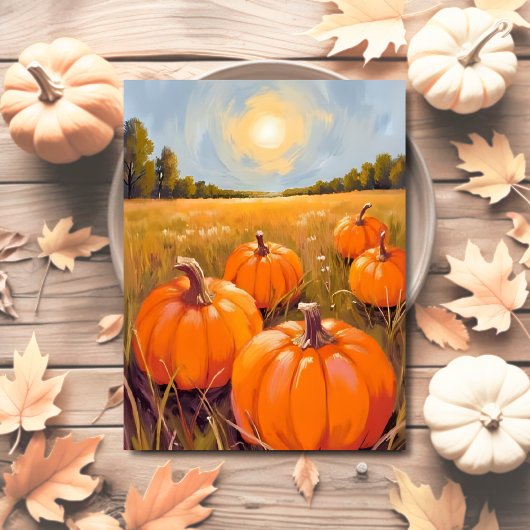 Halloween Pumpkin Patch Herbst Feiertagspostkarte