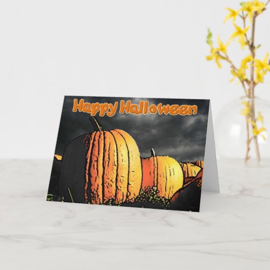 Halloween Pumpkin-Patch Karte (Gelbe Blume)