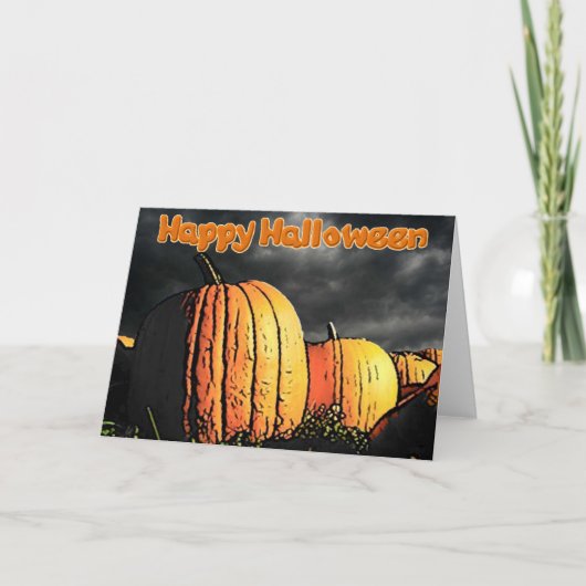 Halloween Pumpkin-Patch Karte (Vorderseite)
