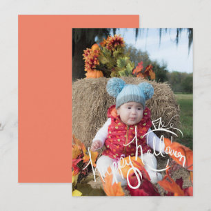 Halloween Pumpkin Patch Letting Foto Card Feiertagskarte