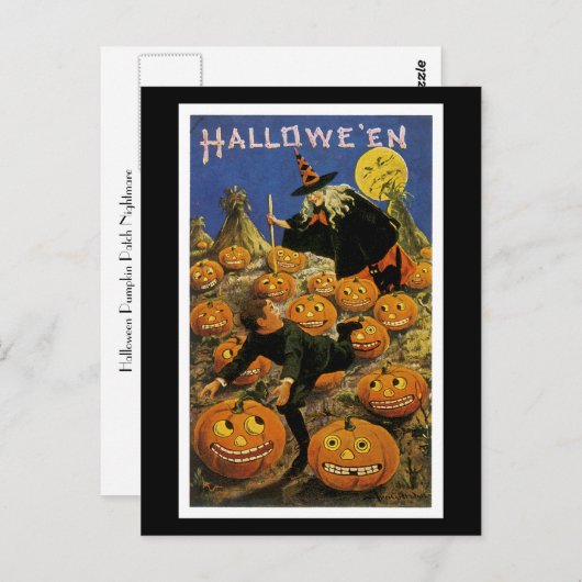 Halloween Pumpkin Patch Nightmare Postkarte (Vorne/Hinten)