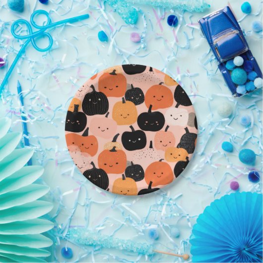 Halloween Pumpkin-Patch Pappteller (Party)