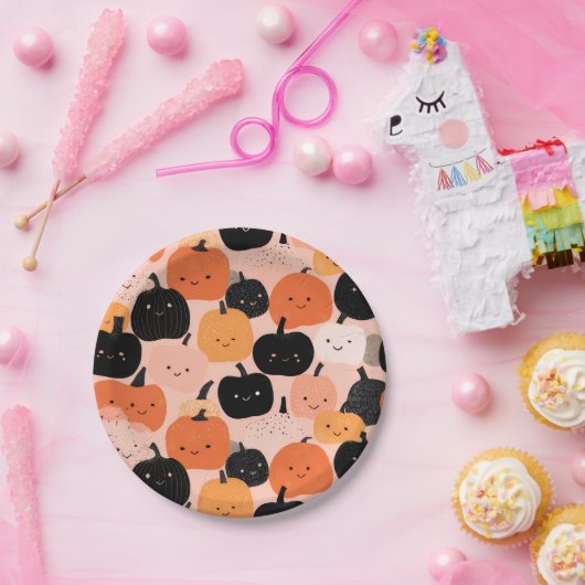Halloween Pumpkin-Patch Pappteller (Party)