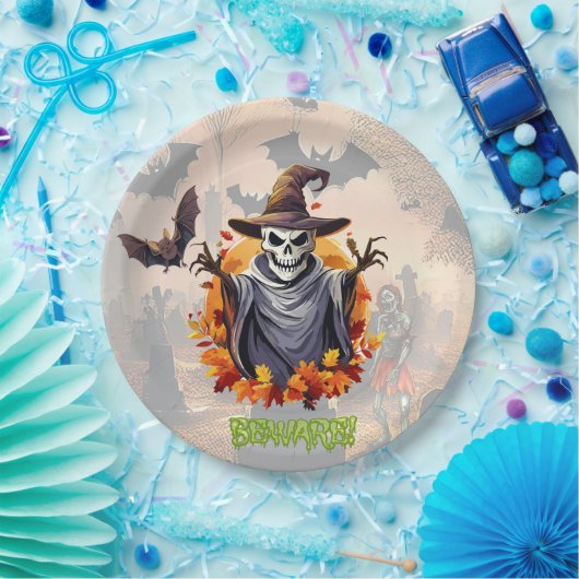 Halloween Pumpkin-Patch Pappteller (Party)