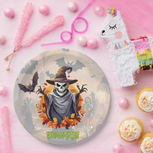 Halloween Pumpkin-Patch Pappteller (Party)