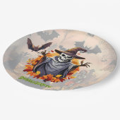 Halloween Pumpkin-Patch Pappteller (Schrägansicht)