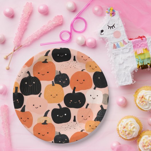 Halloween Pumpkin-Patch Pappteller (Party)