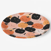 Halloween Pumpkin-Patch Pappteller (Schrägansicht)