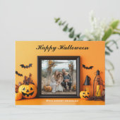 Halloween Pumpkin Patch Portraits Karte (Stehend Vorderseite)