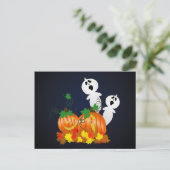 Halloween Pumpkin Patch Postcard Postkarte (Stehend Vorderseite)