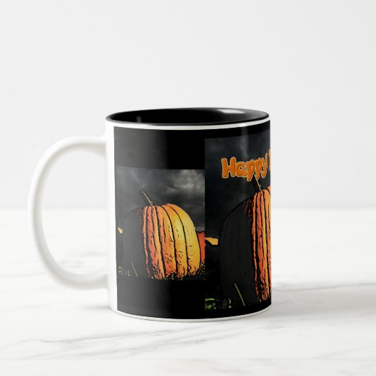 Halloween Pumpkin-Patch Zweifarbige Tasse (Links)