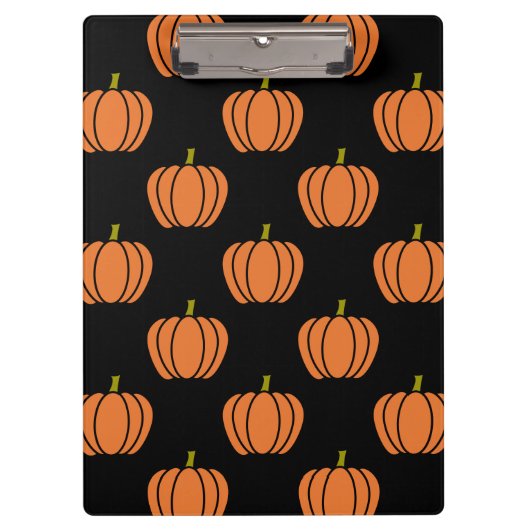 Halloween Pumpkin Pattern Clipboard Klemmbrett (Vorderseite)