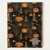 Halloween Pumpkin Pattern Dark Planer (Rückseite)