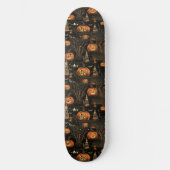Halloween Pumpkin Pattern Dark Skateboard (Vorderseite)