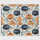 Halloween Pumpkin Pattern Geschenkpapier (Flach)