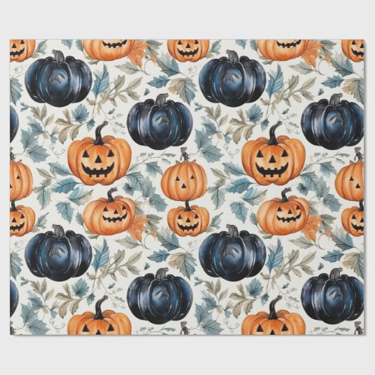 Halloween Pumpkin Pattern Geschenkpapier (Flach)