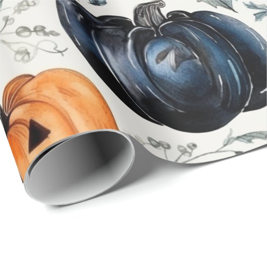 Halloween Pumpkin Pattern Geschenkpapier (Rolleneckpunkt)