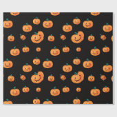 Halloween Pumpkin Pattern Geschenkpapier (Flach)