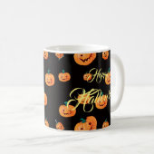 Halloween Pumpkin Pattern Kaffeetasse (VorderseiteRechts)