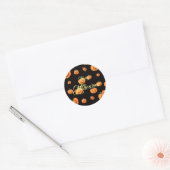 Halloween Pumpkin Pattern Runder Aufkleber (Umschlag)