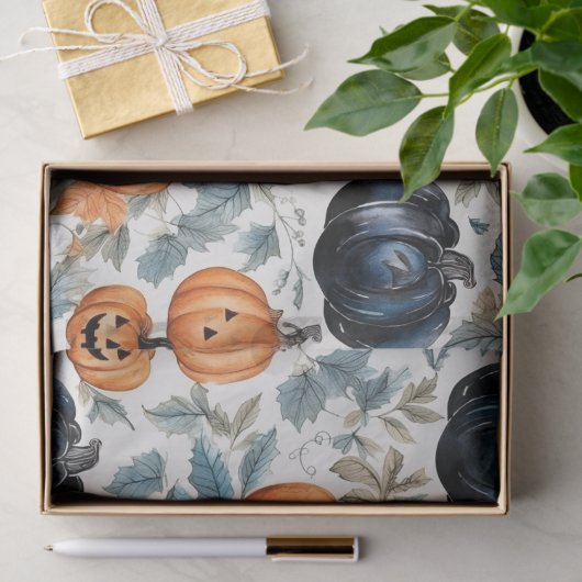 Halloween Pumpkin Pattern Seidenpapier (Geschenk)