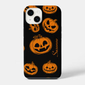 Halloween Pumpkin Pattern Telefon 14 Fall iPhone Hülle (Rückseite)