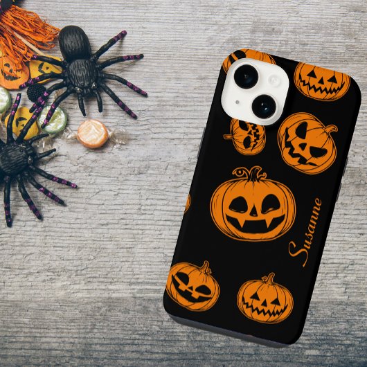 Halloween Pumpkin Pattern Telefon 14 Fall iPhone Hülle