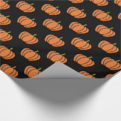 Halloween Pumpkin Pattern Wrapping Paper Geschenkpapier (Ecke)