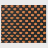 Halloween Pumpkin Pattern Wrapping Paper Geschenkpapier (Flach)