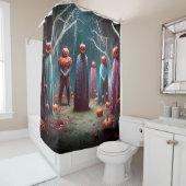 Halloween Pumpkin People Duschvorhang (Beispiel)