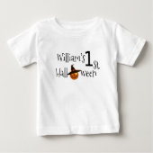 Halloween Pumpkin Personalisiert Baby T-shirt (Vorderseite)