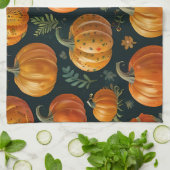 Halloween Pumpkin Pie Vibes Geschirrtuch (Gefaltet)